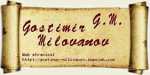 Gostimir Milovanov vizit kartica